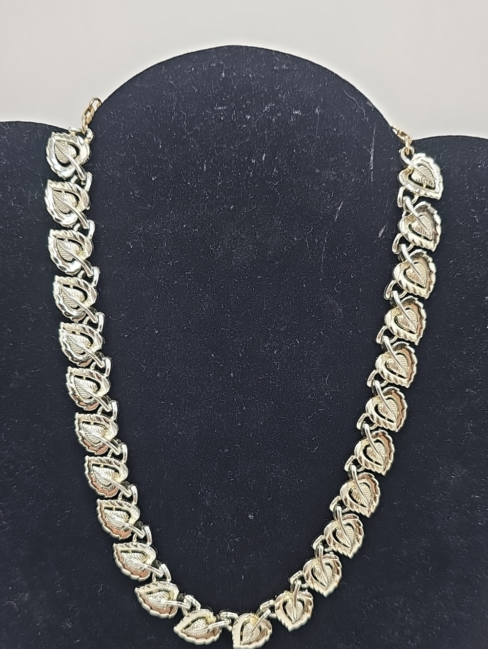 Coro Vintage 1940 Gold Leaf-Link Necklace - Elegant Women’s Jewelry
